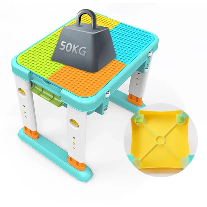 میز لگو بازی 3 در 1 فلو به همراه 55 تکه لگو FEELO کد FL1632