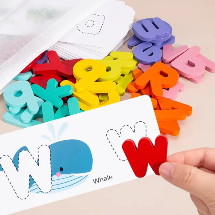 پازل چوبی آموزشی حروف الفبا انگلیسی مدل SSG5382