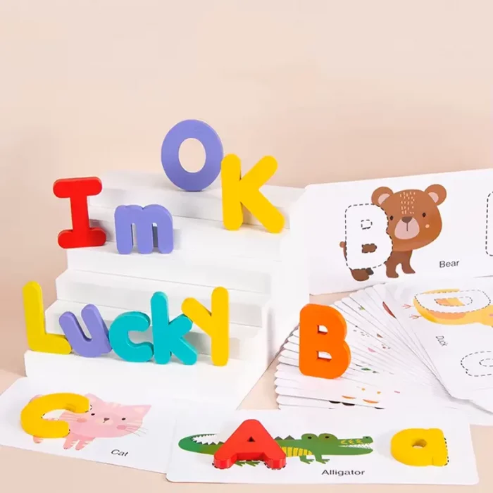 پازل چوبی آموزشی حروف الفبا انگلیسی مدل SSG5382