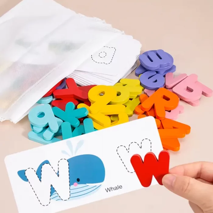 پازل چوبی آموزشی حروف الفبا انگلیسی مدل SSG5382