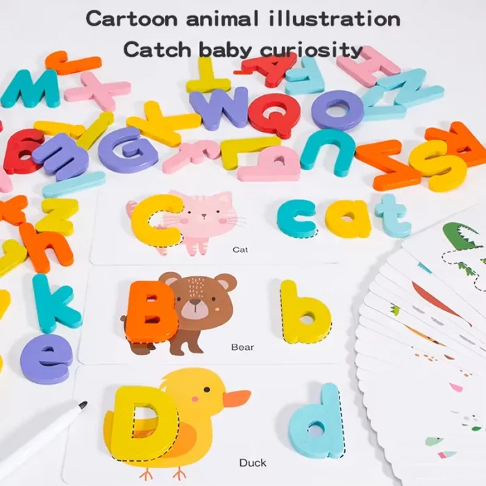 پازل چوبی آموزشی حروف الفبا انگلیسی مدل SSG5382