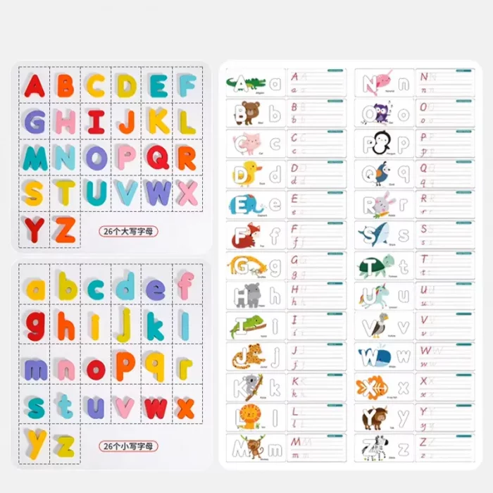 پازل چوبی آموزشی حروف الفبا انگلیسی مدل SSG5382