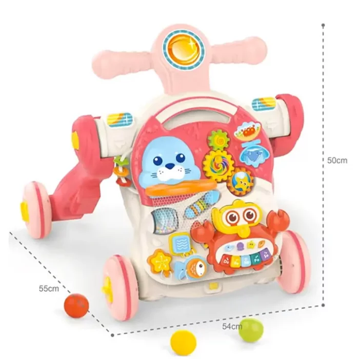 واکر کودک موزیکال هانگر Huanger رنگ صورتی کد HE0827