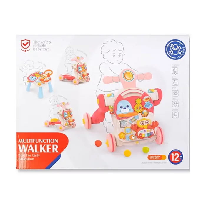 واکر کودک موزیکال هانگر Huanger رنگ صورتی کد HE0827