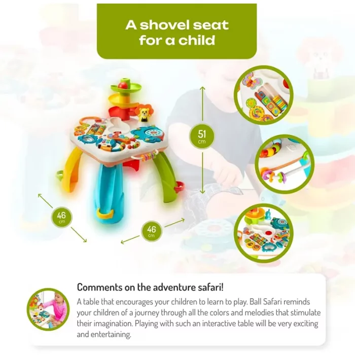 میز بازی کودک موزیکال هانگر Huanger مدل HE0519