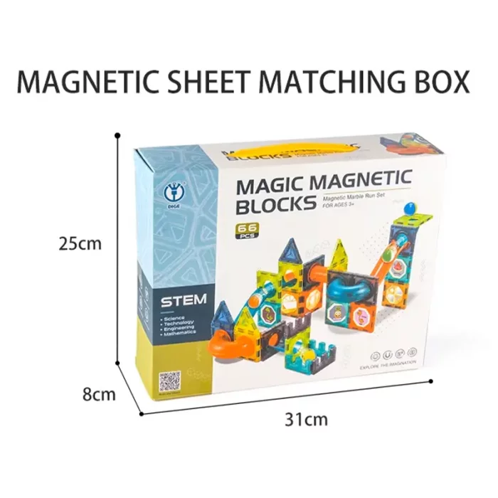 اسباب بازی کاشی مغناطیسی 66 تکه کد 1201