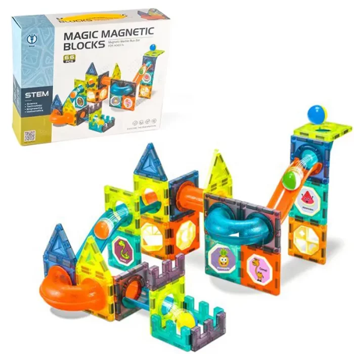 اسباب بازی کاشی مغناطیسی 66 تکه کد 1201