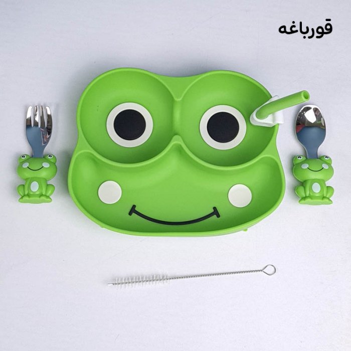 پیشبند و ظرف غذا کودک سیلیکونی کد JH8010