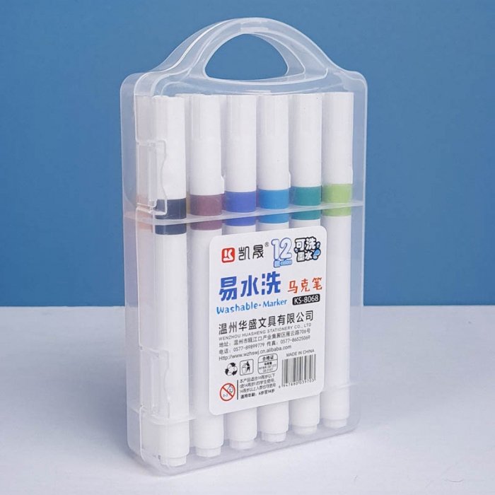 ماژیک رنگ آمیزی قابل شستشو 12 رنگ کد KS8068