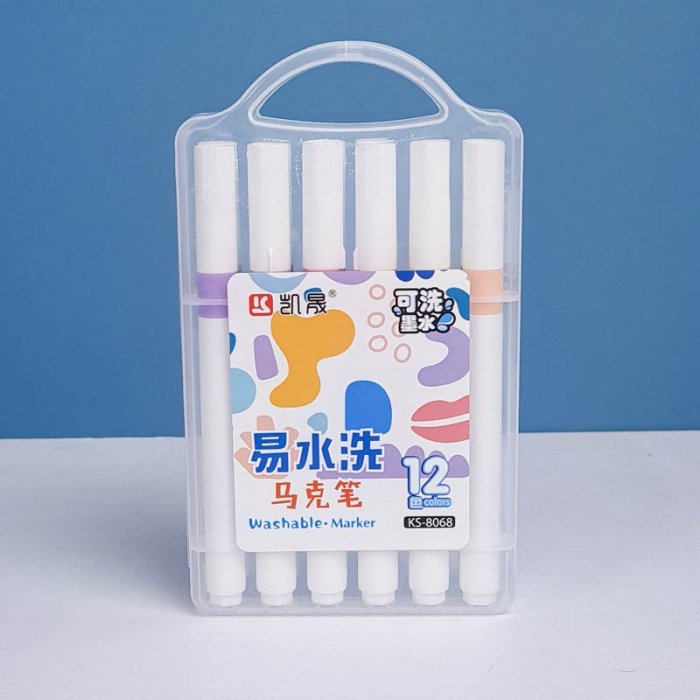 ماژیک رنگ آمیزی قابل شستشو 12 رنگ کد KS8068