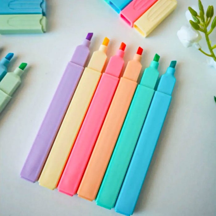 هایلایتر 6 عددی پاستلی کد QB0651