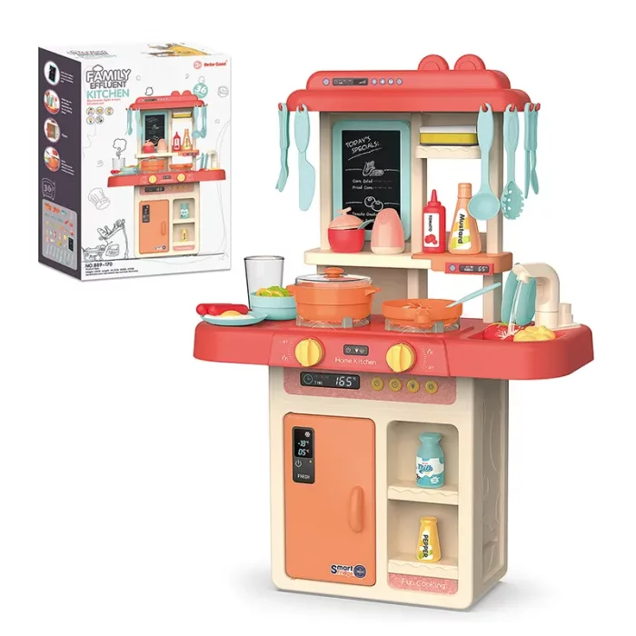 آشپزخانه کودک 36 تکه موزیکال رنگ صورتی کد 889170