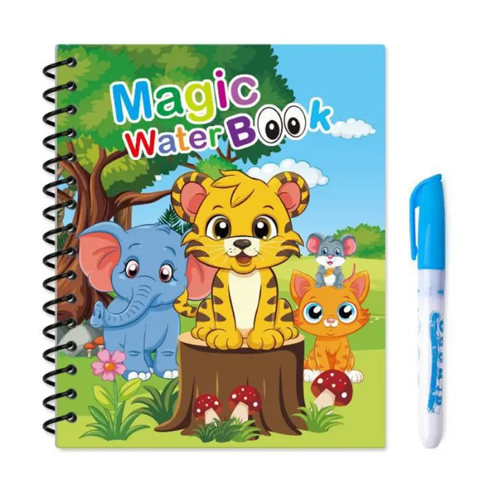 کتاب جادویی رنگ آمیزی با آب (مجیک واتر) مدل حیوانات کد MG018