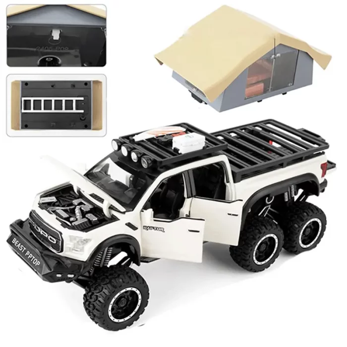 ماکت ماشین عقب کش مدل Ford raptop با کمپر کد CZ65A