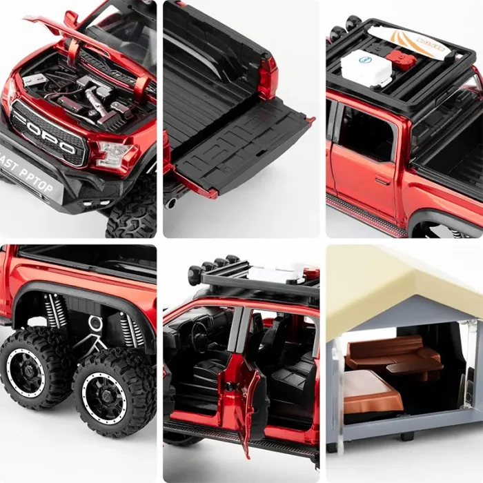 ماکت ماشین عقب کش مدل Ford raptop با کمپر کد CZ65A