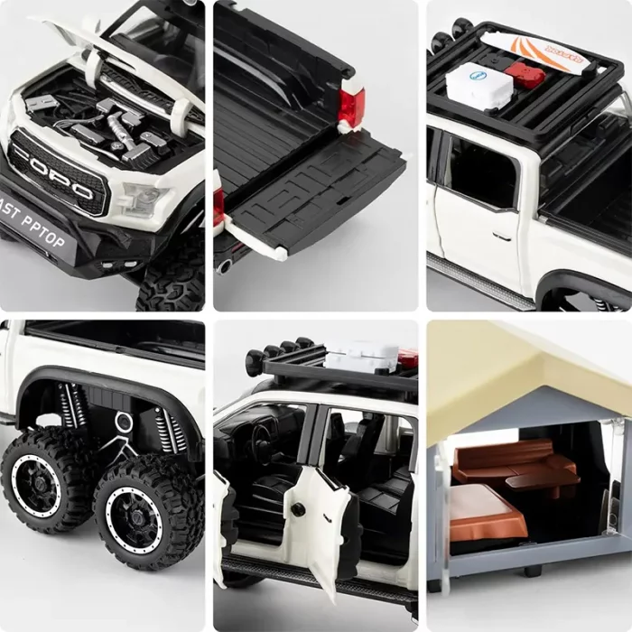 ماکت ماشین عقب کش مدل Ford raptop با کمپر کد CZ65A