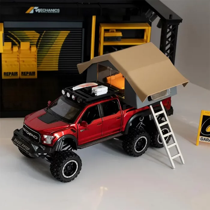 ماکت ماشین عقب کش مدل Ford raptop با کمپر کد CZ65A