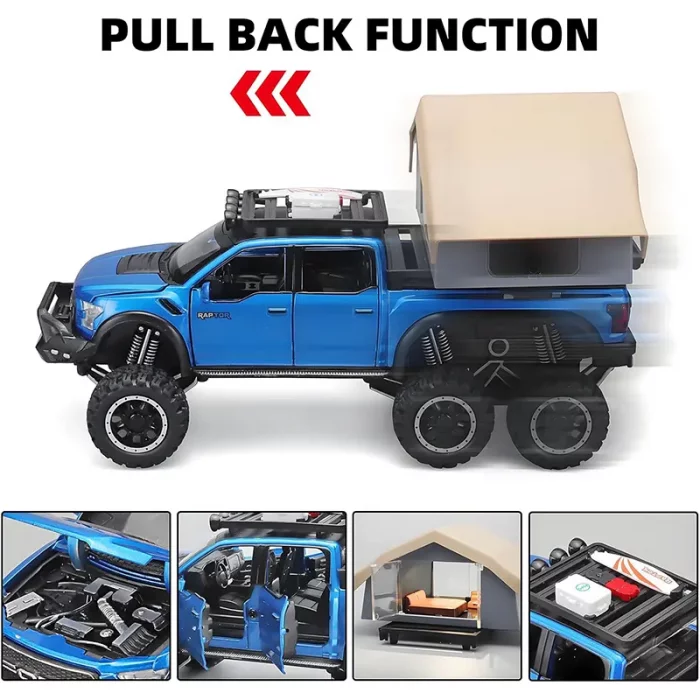 ماکت ماشین عقب کش مدل Ford raptop با کمپر کد CZ65A