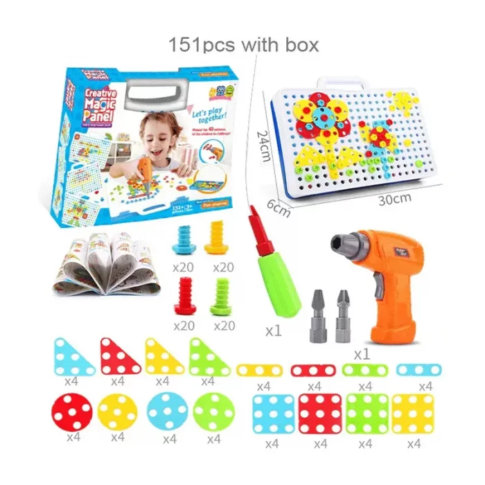 اسباب بازی مکانو پک پیچ و مهره پازلی کد  P/598/A