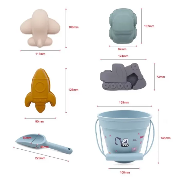 ست  سطل ساحلی سیلیکونی کد GYGJ007