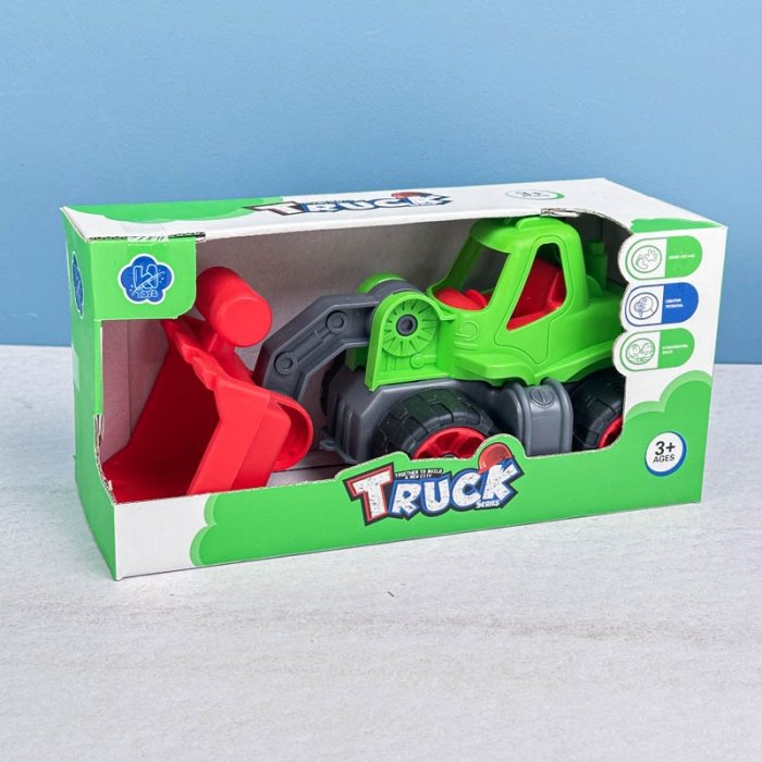 اسباب بازی کامیون بیل مکانیکی کوچک رنگ سبز کد P/k16/B