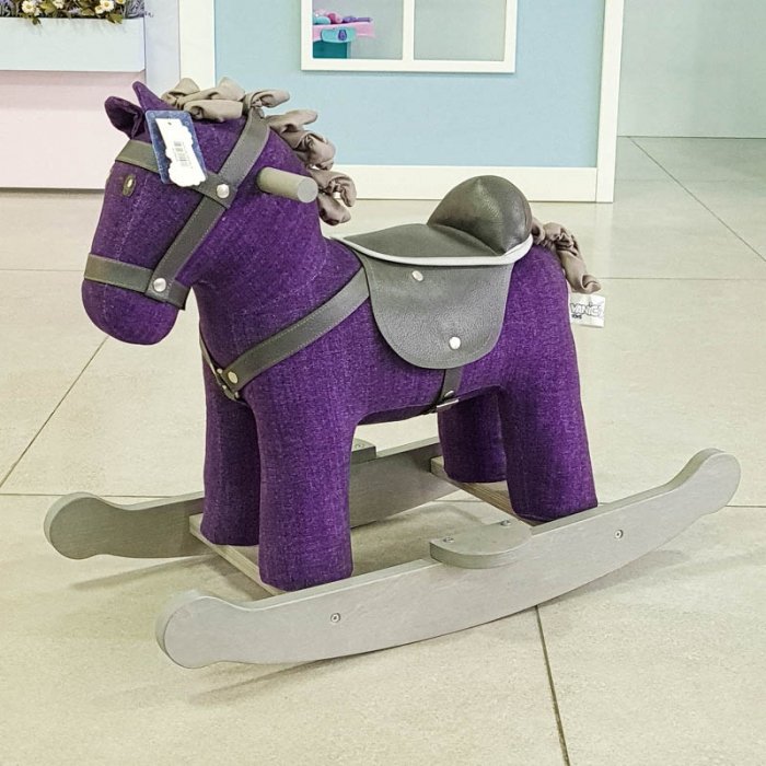 راکر اسب چوبی رنگ بنفش کد AF300214