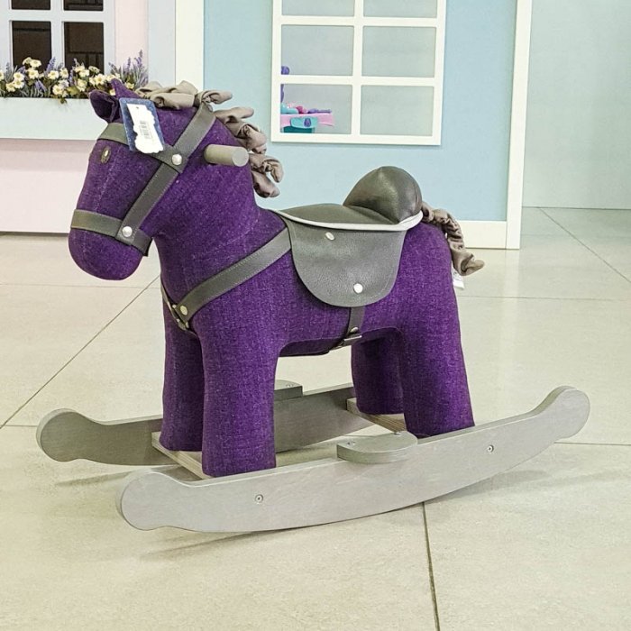 راکر اسب چوبی رنگ بنفش کد AF300214