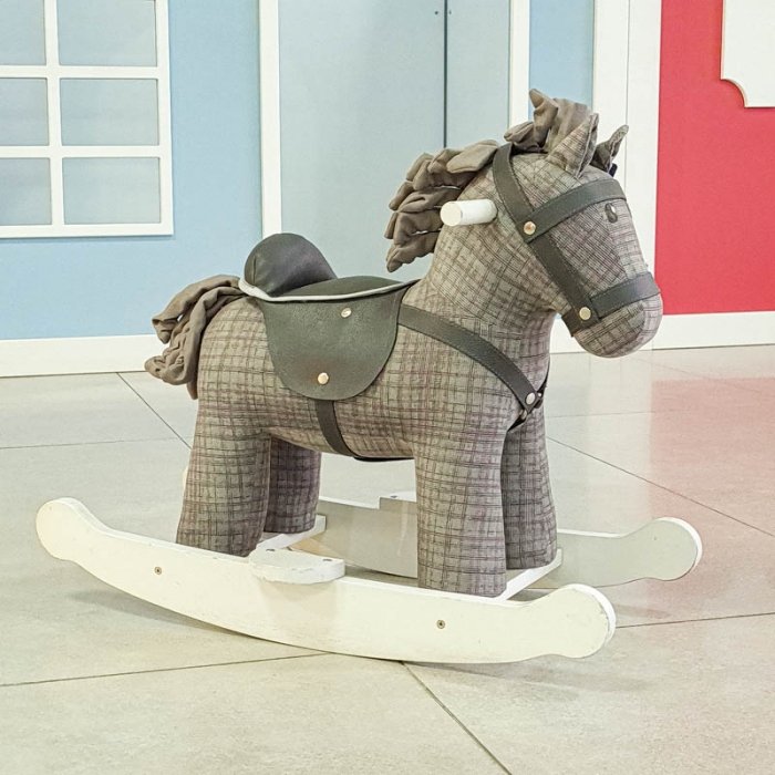 راکر اسب چوبی رنگ طوسی کد AF300215