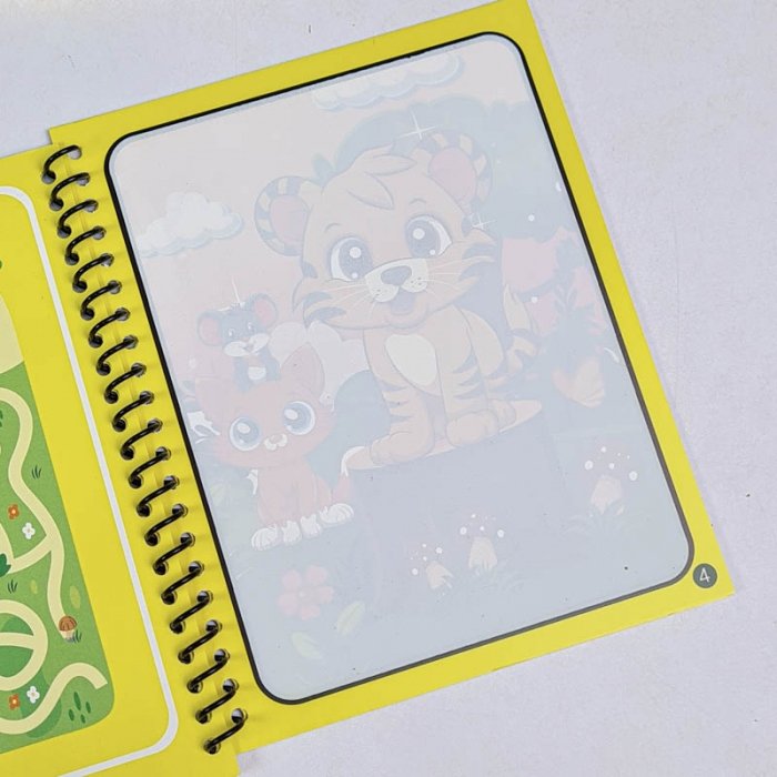 کتاب جادویی رنگ آمیزی با آب (مجیک واتر) مدل حیوانات کد MG018