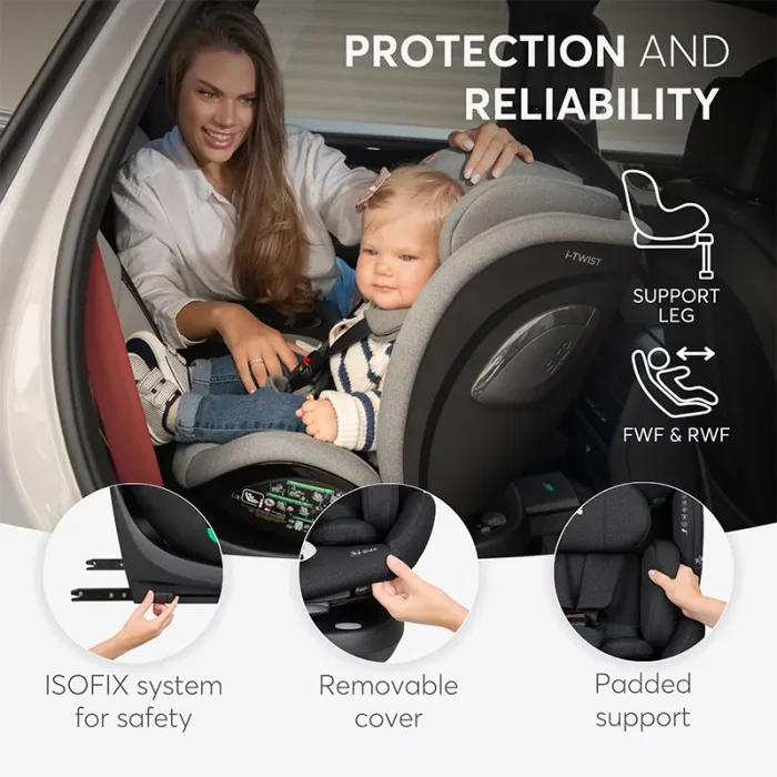 صندلی ماشین کودک کیکابو KIKKA BOO مدل i-Drive رنگ طوسی تیره کد 5935991