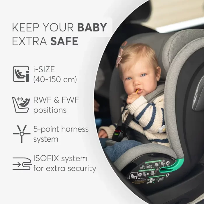 صندلی ماشین کودک کیکابو KIKKA BOO مدل i-Drive رنگ طوسی تیره کد 5935991