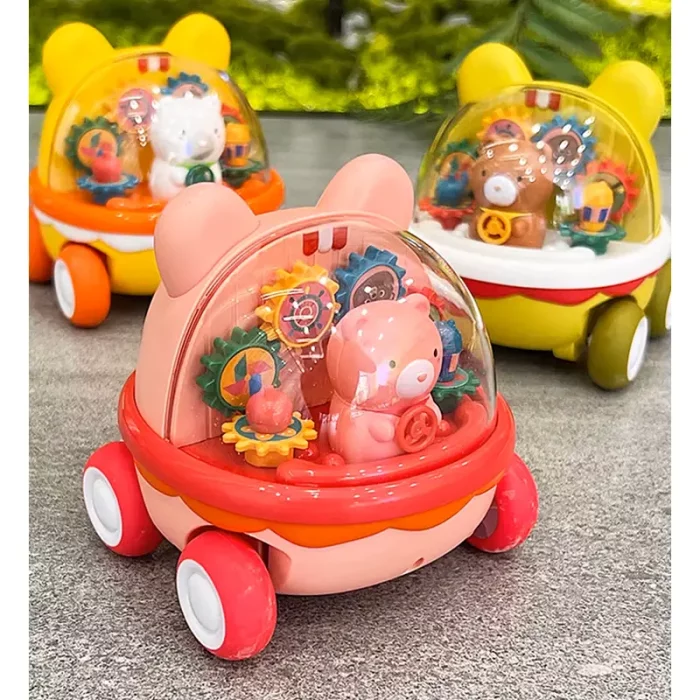 اسباب بازی ماشین قدرتی چرخ دنده کودک طرح خرس کد  HY666