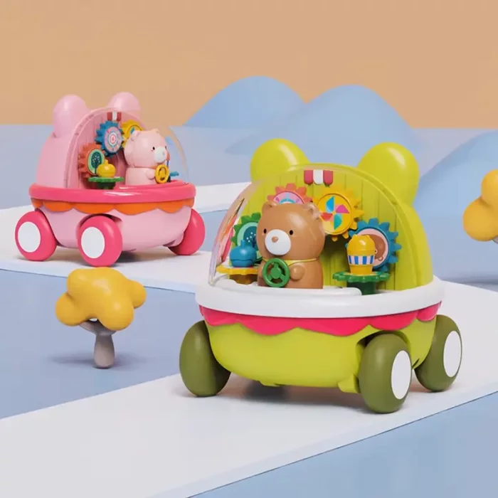 اسباب بازی ماشین قدرتی چرخ دنده کودک طرح خرس کد  HY666