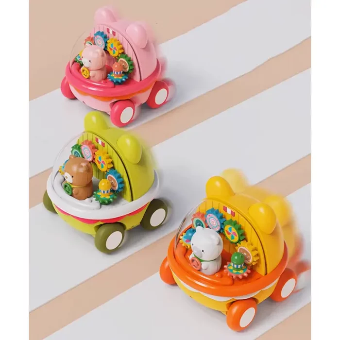 اسباب بازی ماشین قدرتی چرخ دنده کودک طرح خرس کد  HY666