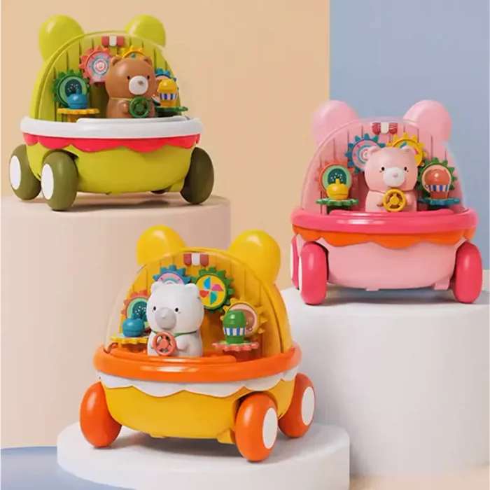 اسباب بازی ماشین قدرتی چرخ دنده کودک طرح خرس کد  HY666