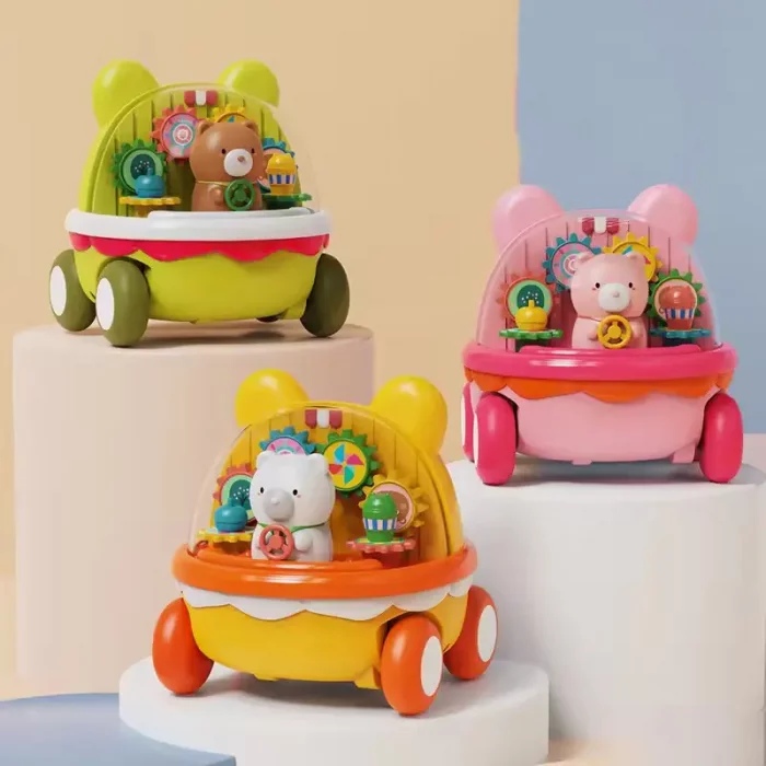 اسباب بازی ماشین قدرتی چرخ دنده کودک طرح خرس کد  HY666