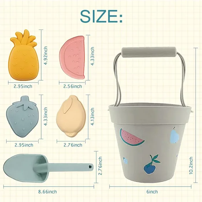 ست  سطل ساحلی سیلیکونی کد GYGJ007