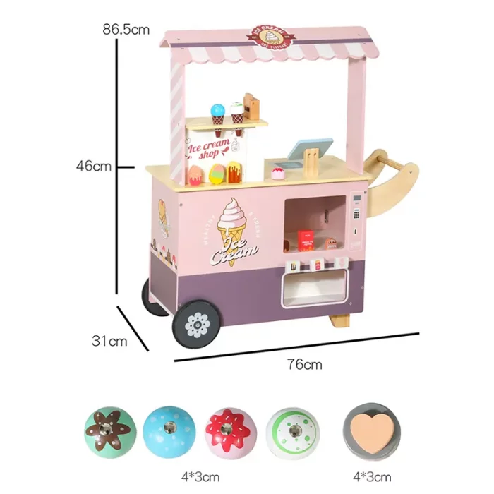 اسباب بازی استند بستنی چوبی کد MSN23038