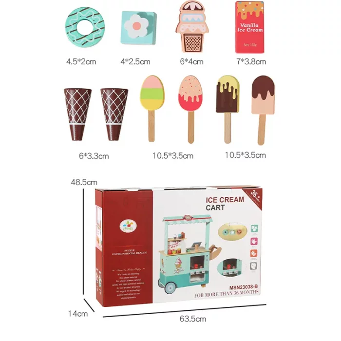 اسباب بازی استند بستنی چوبی کد MSN23038