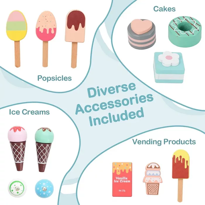 اسباب بازی استند بستنی چوبی کد MSN23038