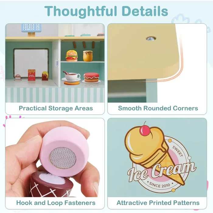 اسباب بازی استند بستنی چوبی کد MSN23038