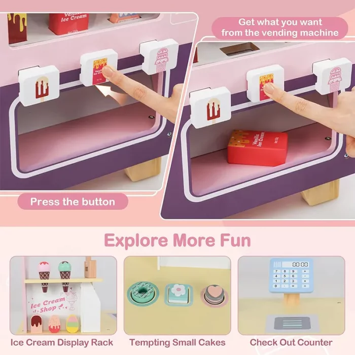 اسباب بازی استند بستنی چوبی کد MSN23038