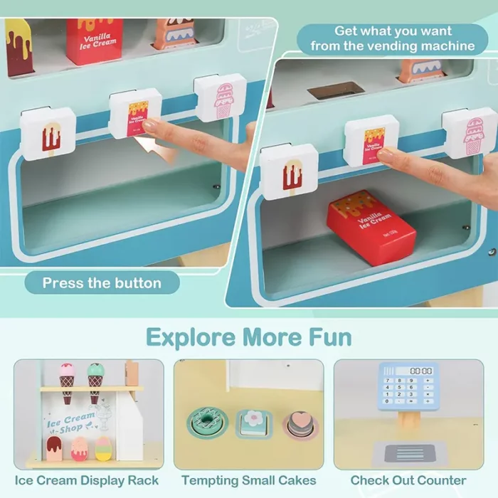 اسباب بازی استند بستنی چوبی کد MSN23038