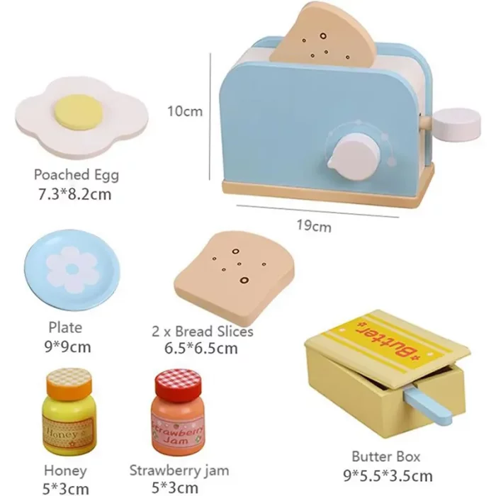 اسباب بازی توستر چوبی آبی کد KBQ2020014