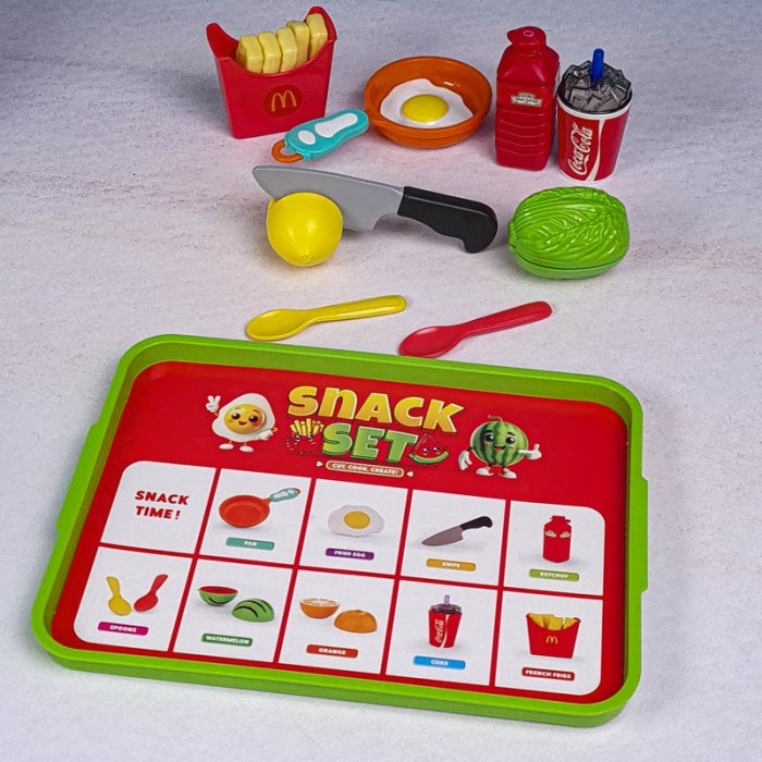 اسباب بازی ست برش فست فود کد 902621