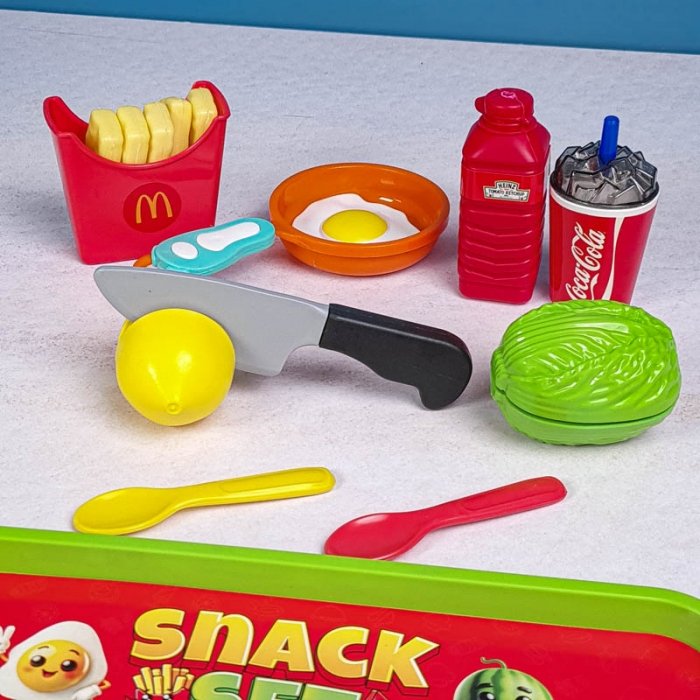 اسباب بازی ست برش فست فود کد 902621