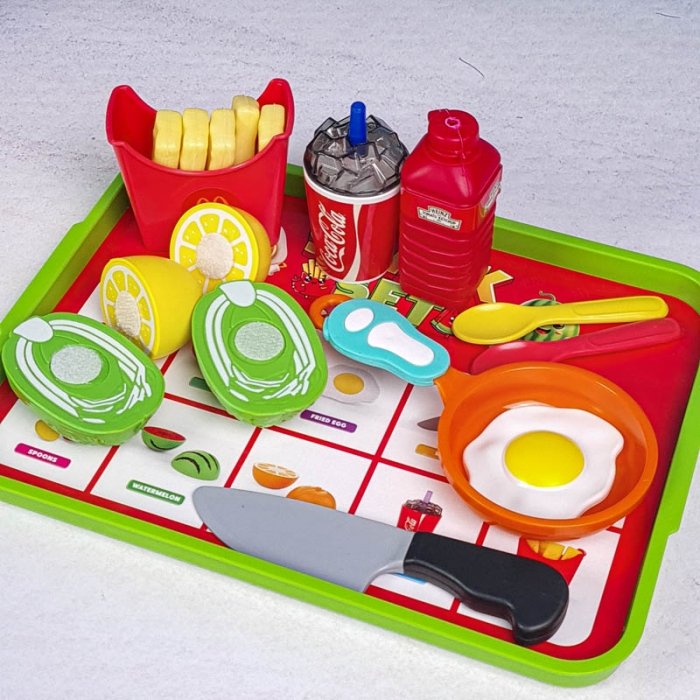 اسباب بازی ست برش فست فود کد 902621