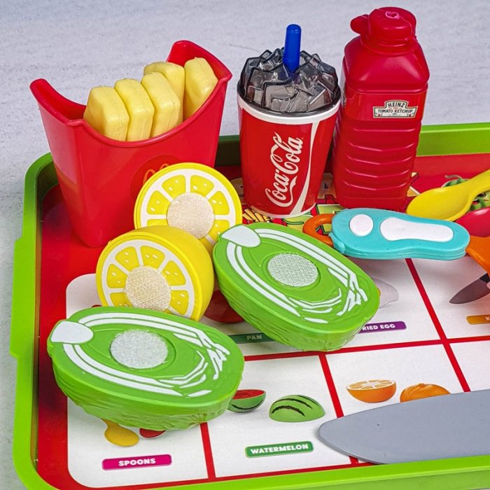 اسباب بازی ست برش فست فود کد 902621