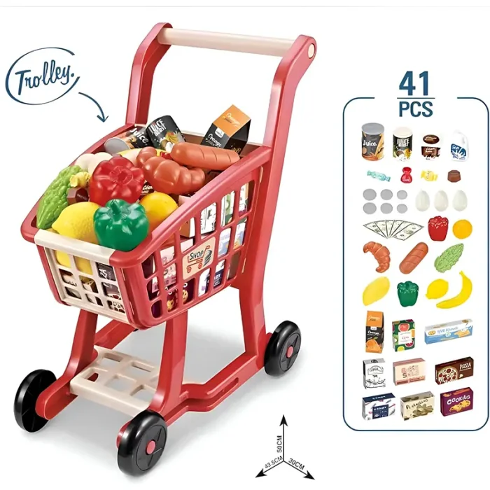 اسباب بازی سبد خرید فروشگاهی 41 تکه با لوازم کد 668100