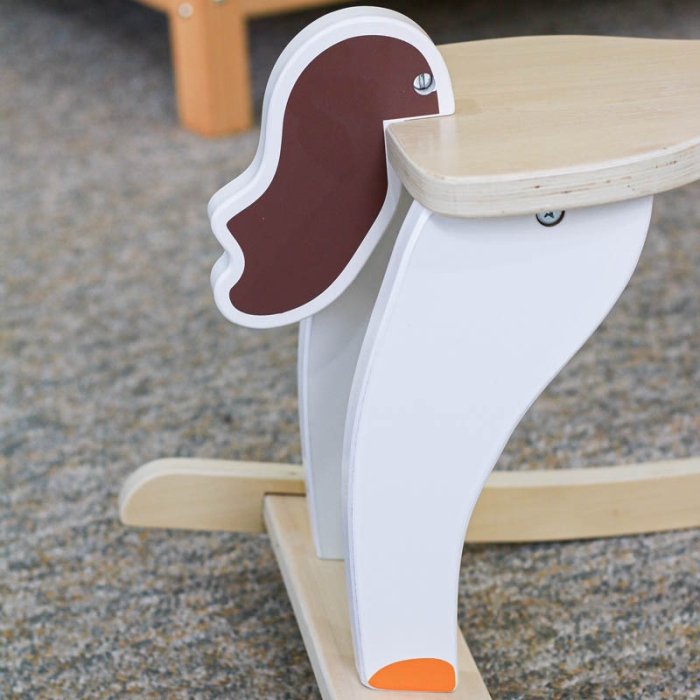 راکر  اسب چوبی رنگ سفید کد BL21150